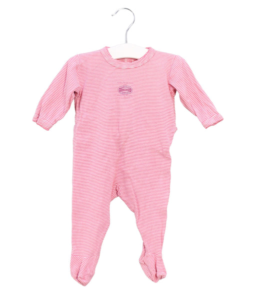 A Pink Long Sleeve Jumpsuits from Petit Bateau in size 0-3M for girl. (Front View)