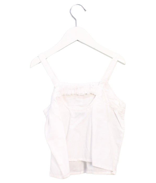 A White Sleeveless Tops from Hilly Chrisp in size 5T for girl. (Back View)