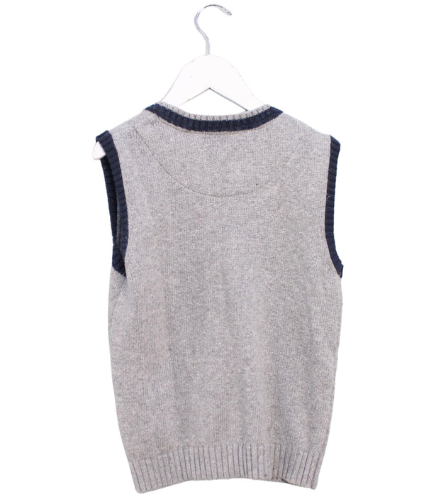 A Grey Sweater Vests from Chickeeduck in size 5T for boy. (Back View)