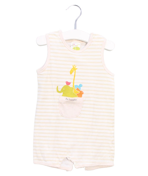 A Ivory Rompers from Jim Thompson in size 3-6M for boy. (Front View)