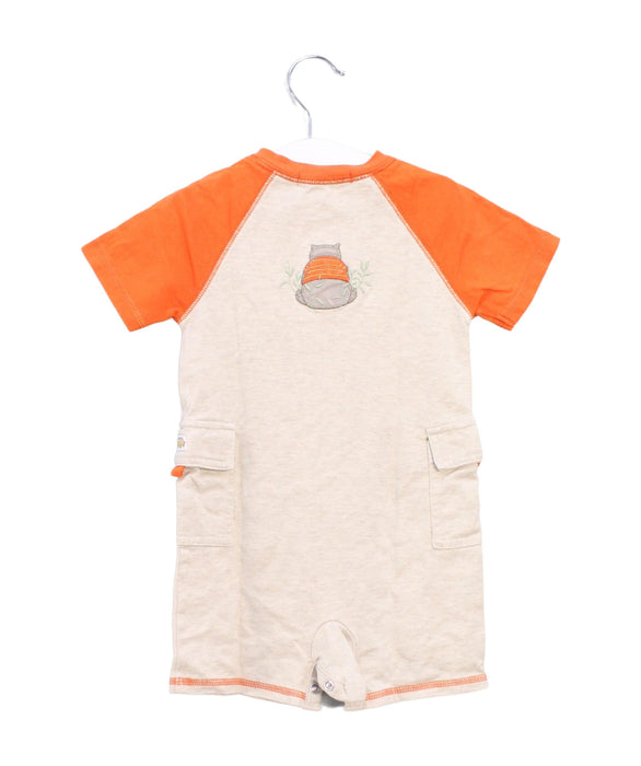 A Beige Short Sleeve Rompers from Janie & Jack in size 3-6M for boy. (Back View)