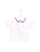 A White Short Sleeve Polos from Jacadi in size 3-6M for boy. (Front View)