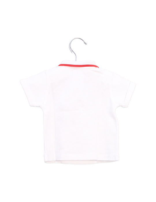 A White Short Sleeve Polos from Jacadi in size 3-6M for boy. (Back View)