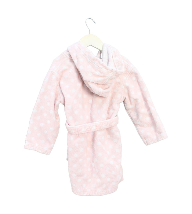 A Pink Bathrobes from Petit Bateau in size 4T for girl. (Back View)