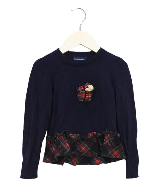 A Navy Knit Sweaters from Nicholas & Bears in size 4T for girl. (Front View)