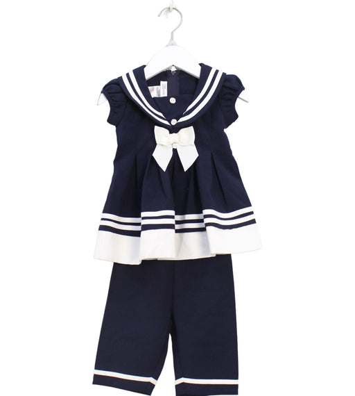 A Navy Pants Sets from Bonnie Jean in size 2T for girl. (Front View)