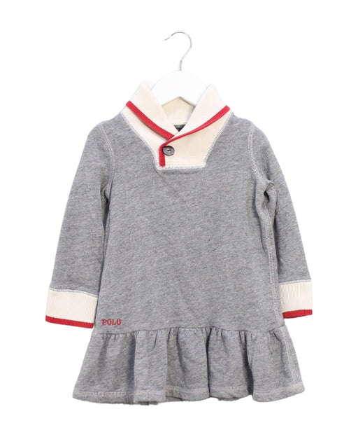 A Grey Sweater Dresses from Polo Ralph Lauren in size 3T for girl. (Front View)