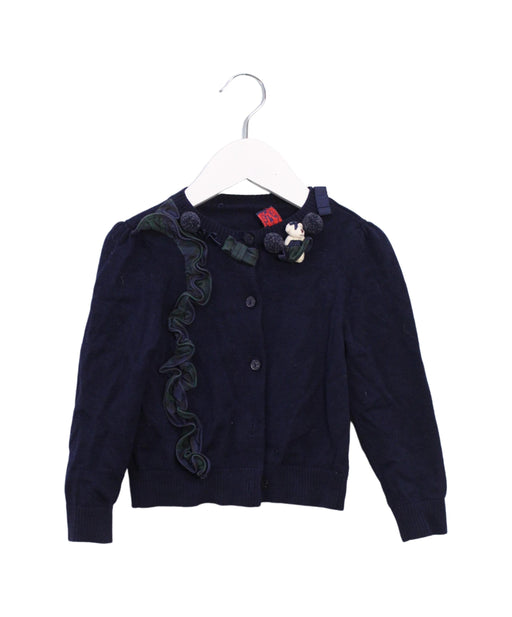 A Navy Cardigans from Nicholas & Bears in size 3T for girl. (Front View)