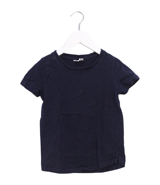 A Navy Short Sleeve T Shirts from Seed in size 6T for boy. (Front View)