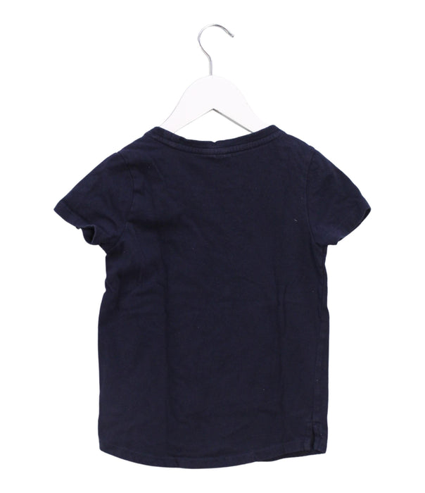 A Navy Short Sleeve T Shirts from Seed in size 6T for boy. (Back View)