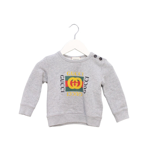 A Grey Crewneck Sweatshirts from Gucci in size 6-12M for boy. (Front View)