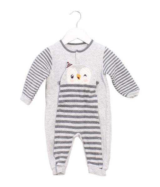 A Grey Long Sleeve Jumpsuits from Organic Mom in size 0-3M for boy. (Front View)