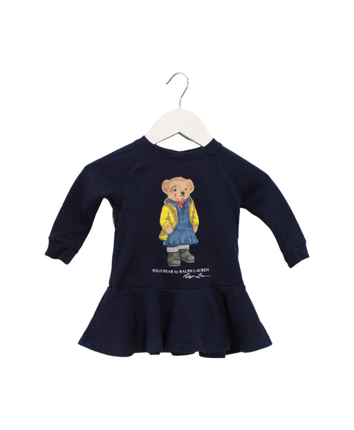 A Navy Long Sleeve Dresses from Ralph Lauren in size 6-12M for girl. (Front View)