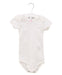 A White Short Sleeve Bodysuits from Petit Bateau in size 2T for girl. (Front View)