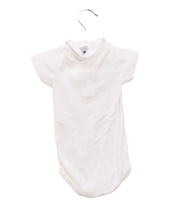 A White Short Sleeve Bodysuits from Petit Bateau in size 6-12M for boy. (Back View)