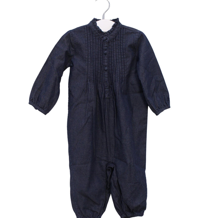 A Navy Long Sleeve Jumpsuits from Ralph Lauren in size 6-12M for girl. (Front View)