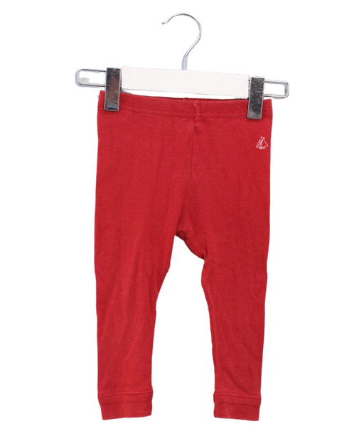 A Red Leggings from Petit Bateau in size 6-12M for girl. (Front View)