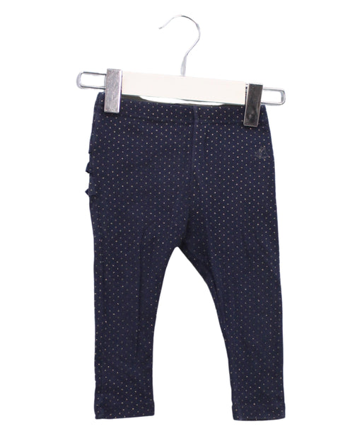 A Navy Leggings from Petit Bateau in size 6-12M for girl. (Front View)
