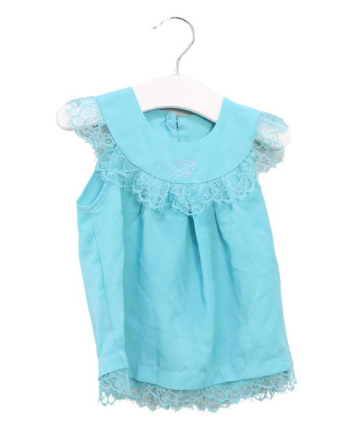 A Blue Sleeveless Tops from Blumarine in size 18-24M for girl. (Front View)