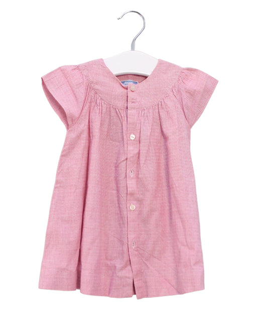 A Pink Short Sleeve Dresses from Jacadi in size 6-12M for girl. (Front View)