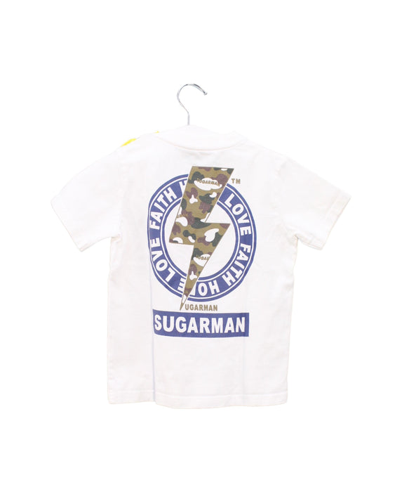 A White Short Sleeve T Shirts from Sugarman in size 5T for boy. (Back View)