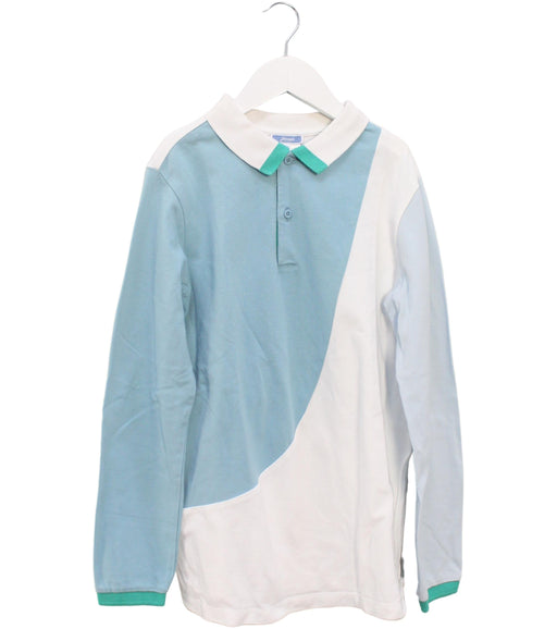 A Blue Long Sleeve Polos from Jacadi in size 12Y for boy. (Front View)