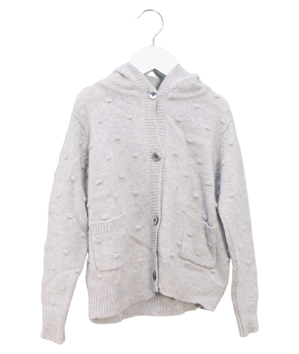 A Grey Cardigans from Mika & Milo in size 3T for girl. (Front View)