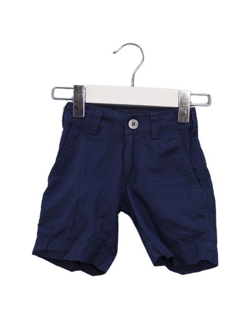 A Navy Shorts from Velveteen in size 6-12M for boy. (Front View)