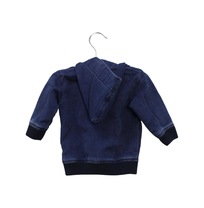 A Navy Zippered Sweatshirts from Seed in size 0-3M for boy. (Back View)
