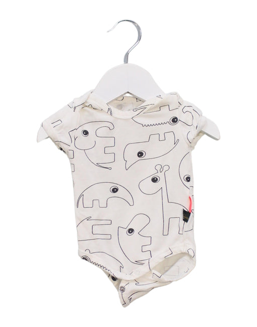 A White Short Sleeve Bodysuits from Done by Deer in size 3-6M for girl. (Front View)