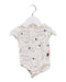 A White Short Sleeve Bodysuits from Done by Deer in size 3-6M for girl. (Front View)