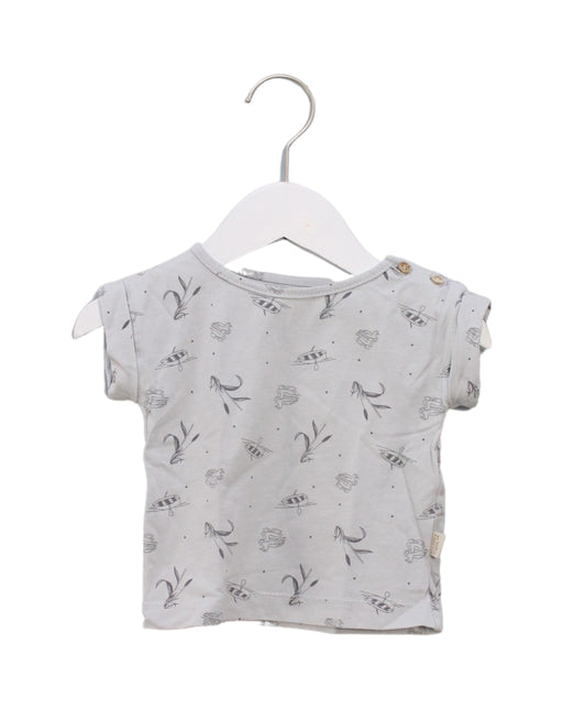 A Grey Short Sleeve Tops from Poudre Organic in size 12-18M for boy. (Front View)