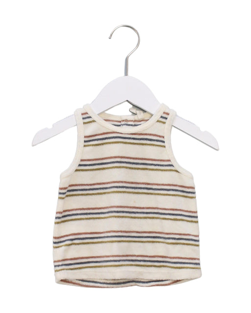 A Beige Sleeveless Tops from Quincy Mae in size 6-12M for girl. (Front View)