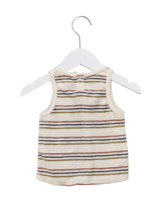 A Beige Sleeveless Tops from Quincy Mae in size 6-12M for girl. (Back View)