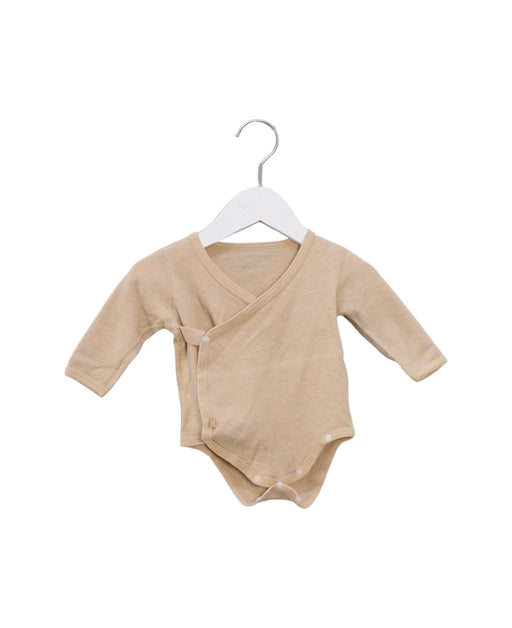 A Beige Long Sleeve Bodysuits from CIGOGNE Bébé in size 6-12M for girl. (Front View)