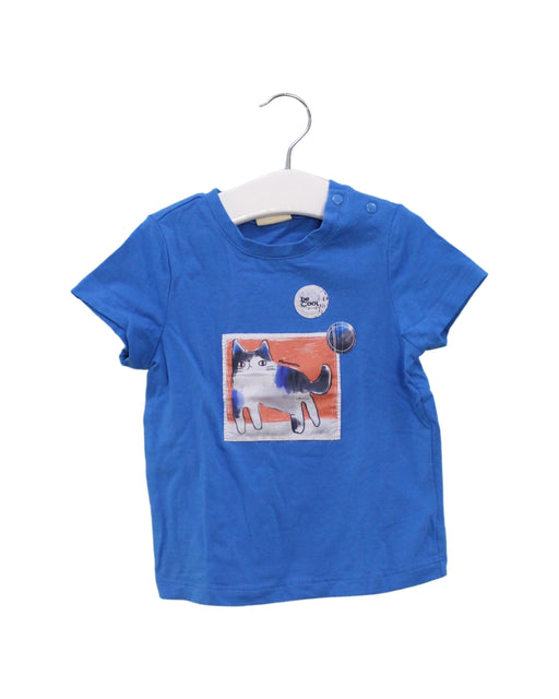 A Blue Short Sleeve T Shirts from Momonittu in size 12-18M for boy. (Front View)