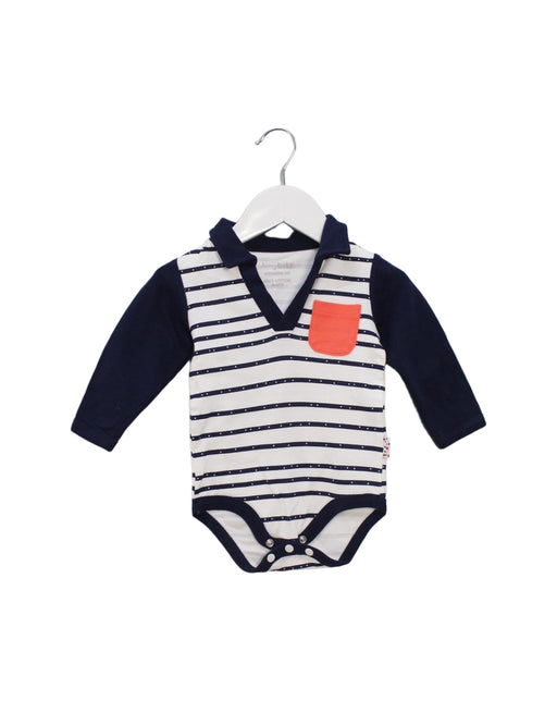 A White Bodysuits from TinyBitz in size 6-12M for boy. (Front View)