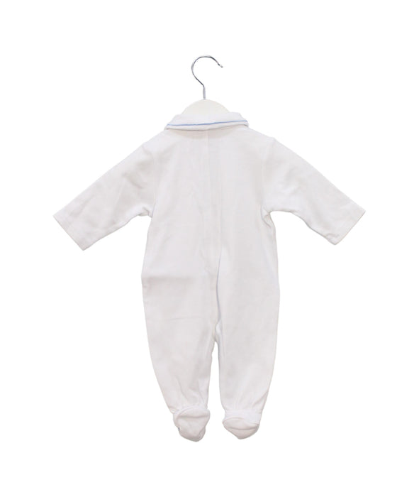 A White Jumpsuits from Armani in size 0-3M for boy. (Back View)