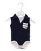 A Navy Bodysuits from TinyBitz in size 3-6M for boy. (Front View)