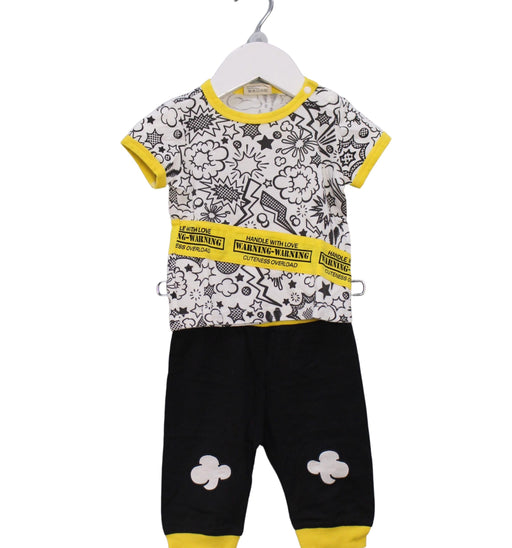A Black Pyjama Sets from CIGOGNE Bébé in size 3-6M for boy. (Front View)