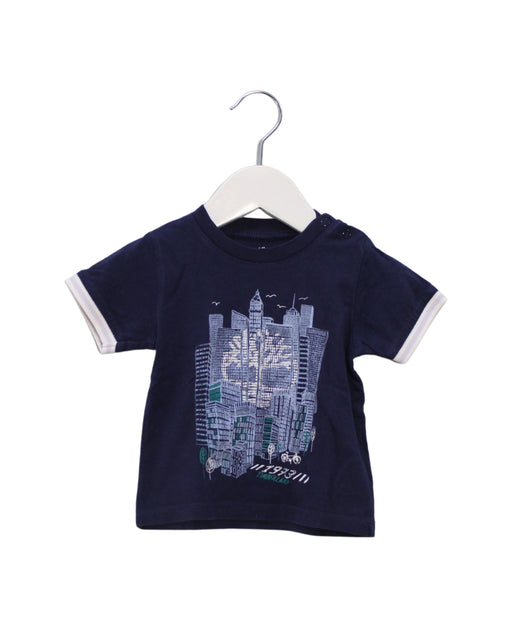 A Navy Short Sleeve T Shirts from Timberland in size 3-6M for boy. (Front View)
