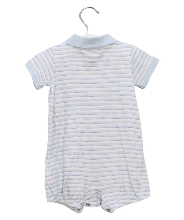 A Blue Short Sleeve Rompers from Ralph Lauren in size 0-3M for boy. (Back View)
