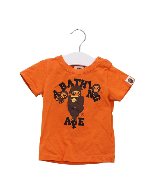 A Orange Short Sleeve T Shirts from BAPE KIDS in size 6-12M for boy. (Front View)