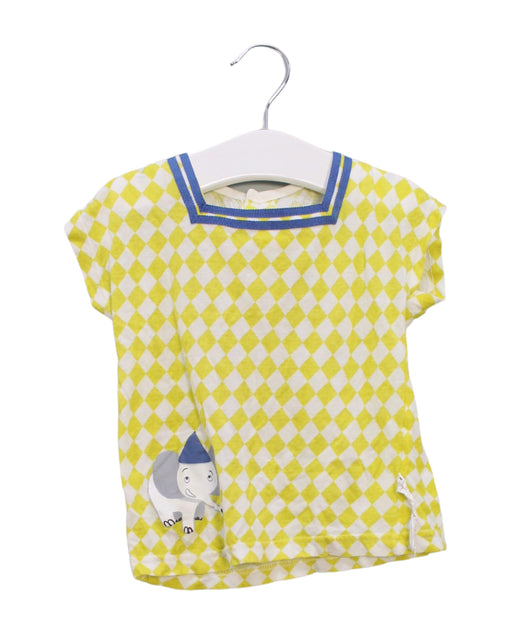 A Yellow Short Sleeve T Shirts from Organic Mom in size 12-18M for girl. (Front View)