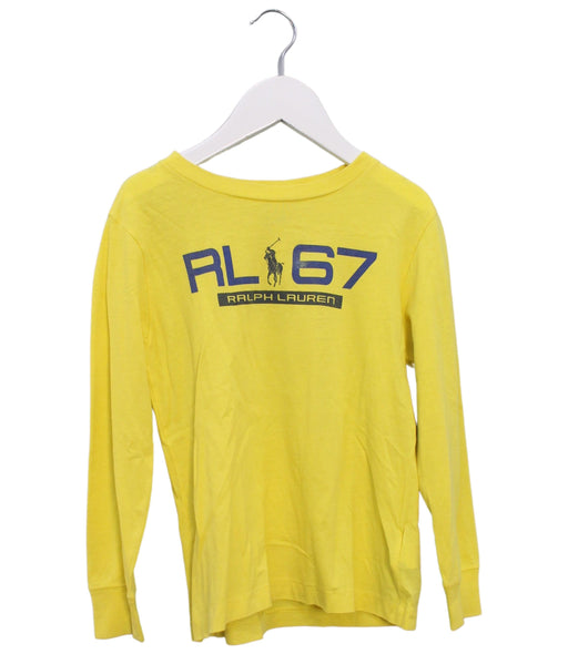 A Yellow Long Sleeve Tops from Polo Ralph Lauren in size 4T for boy. (Front View)