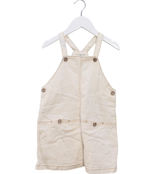A Ivory Overall Dresses from 1 + in the family in size 4T for girl. (Front View)