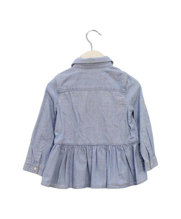 A Blue Long Sleeve Tops from Ralph Lauren in size 18-24M for girl. (Back View)