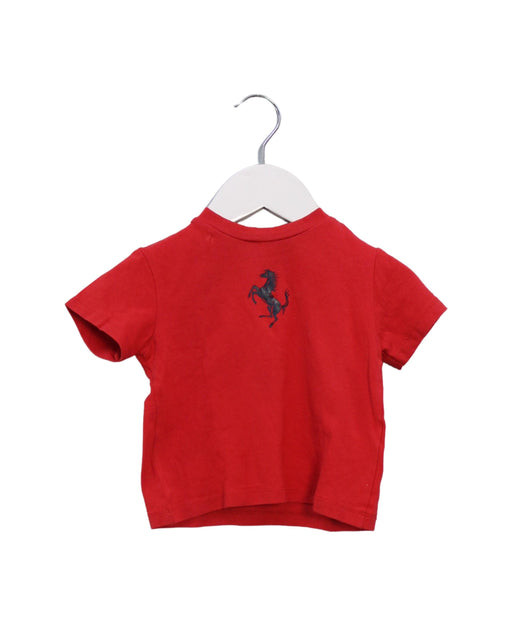 A Red Short Sleeve T Shirts from Ferrari in size 6-12M for girl. (Front View)