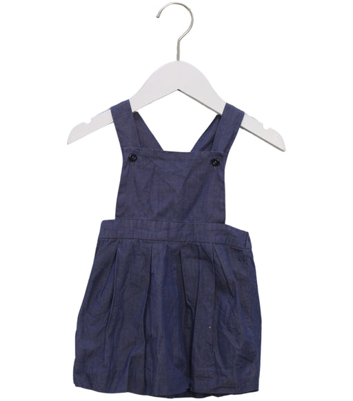 A Navy Overall Dresses from Jacadi in size 12-18M for girl. (Front View)