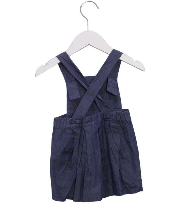 A Navy Overall Dresses from Jacadi in size 12-18M for girl. (Back View)
